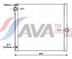Radiator, engine cooling - BWA2436 AVA QUALITY COOLING