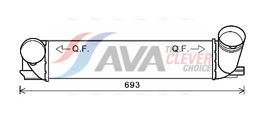 Intercooler, charger - BWA4473 AVA QUALITY COOLING
