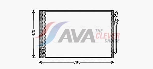 Condenser, air conditioning - BWA5370D AVA QUALITY COOLING