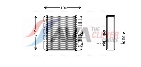Heat Exchanger, interior heating - BWA6211 AVA QUALITY COOLING