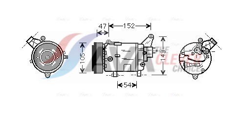 Compressor, air conditioning - BWAK076 AVA QUALITY COOLING