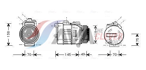 Compressor, air conditioning - BWAK237 AVA QUALITY COOLING