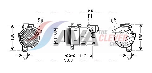 Compressor, air conditioning - BWAK321 AVA QUALITY COOLING