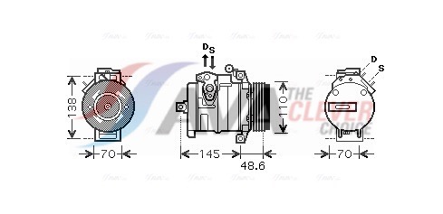 Compressor, air conditioning - BWAK334 AVA QUALITY COOLING