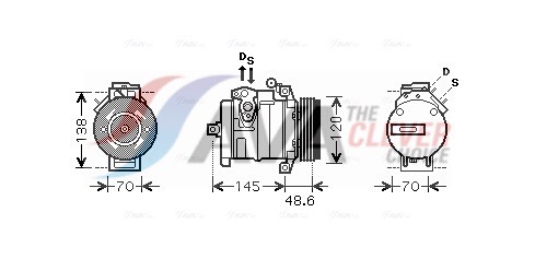 Compressor, air conditioning - BWAK345 AVA QUALITY COOLING