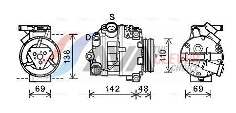 Compressore, Climatizzatore - BWAK443 AVA QUALITY COOLING