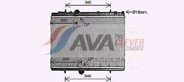 Radiator, engine cooling - CN2328 AVA QUALITY COOLING