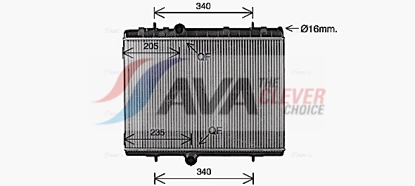 Radiatore, Raffreddamento motore - CN2334 AVA QUALITY COOLING
