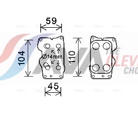 Radiatore olio, Olio motore - CN3307 AVA QUALITY COOLING