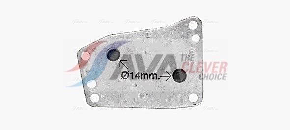 Oil Cooler, engine oil - CN3327 AVA QUALITY COOLING