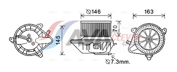 Ventilatore abitacolo - CN8292 AVA QUALITY COOLING