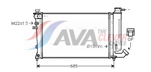 Radiatore, Raffreddamento motore - CNA2108 AVA QUALITY COOLING