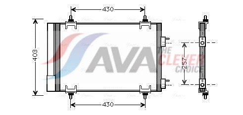 Condenser, air conditioning - CNA5230D AVA QUALITY COOLING