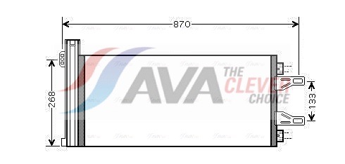 Condenser, air conditioning - CNA5248D AVA QUALITY COOLING