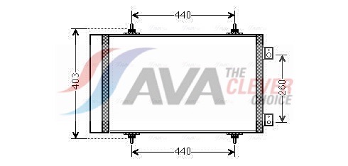 Condenser, air conditioning - CNA5263D AVA QUALITY COOLING