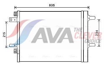 Condenser, air conditioning - CNA5308D AVA QUALITY COOLING