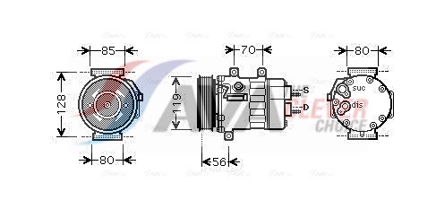 Compressor, air conditioning - CNAK253 AVA QUALITY COOLING