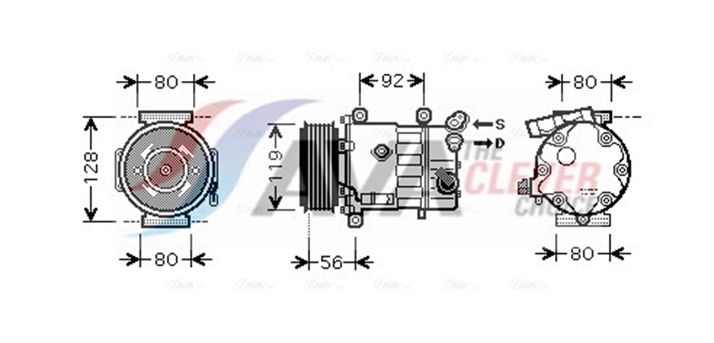 Compressore, Climatizzatore - CNAK255 AVA QUALITY COOLING