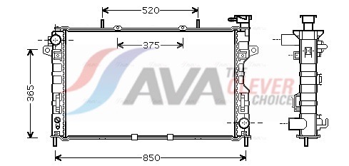 Radiatore, Raffreddamento motore - CR2117 AVA QUALITY COOLING
