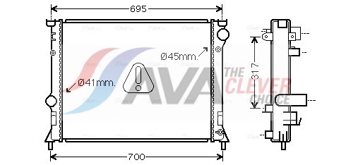 Radiator, engine cooling - CR2138 AVA QUALITY COOLING
