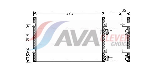 Condenser, air conditioning - CR5071 AVA QUALITY COOLING
