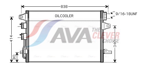 Condenser, air conditioning - CR5088 AVA QUALITY COOLING