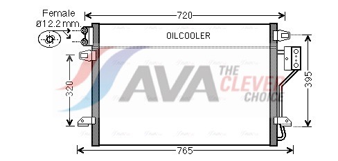 Condenser, air conditioning - CR5106 AVA QUALITY COOLING