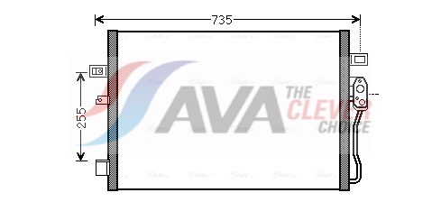 Condenser, air conditioning - CR5139 AVA QUALITY COOLING