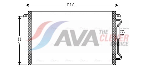Condenser, air conditioning - CRA5075 AVA QUALITY COOLING