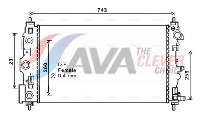 Radiator, engine cooling - CT2046 AVA QUALITY COOLING