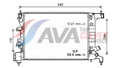 radiatorius, variklio aušinimas - CTA2047 AVA QUALITY COOLING