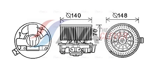 Вентилятор салона - DA8010 AVA QUALITY COOLING
