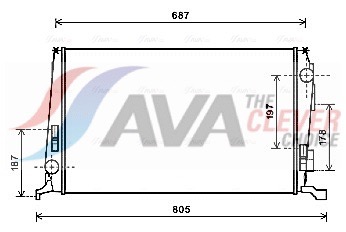 Radiator, engine cooling - DAA2005 AVA QUALITY COOLING