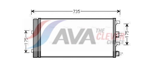 Condenser, air conditioning - DAA5004D AVA QUALITY COOLING
