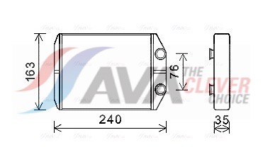 Wärmetauscher, Innenraumheizung - DAA6014 AVA QUALITY COOLING