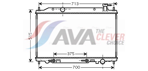 Radiator, engine cooling - DN2295 AVA QUALITY COOLING