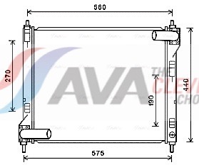 Radiatore, Raffreddamento motore - DN2354 AVA QUALITY COOLING