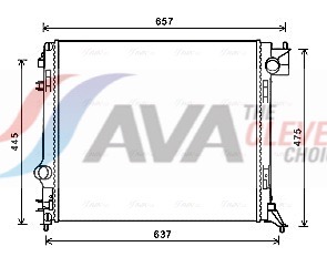Radiator, engine cooling - DN2424 AVA QUALITY COOLING