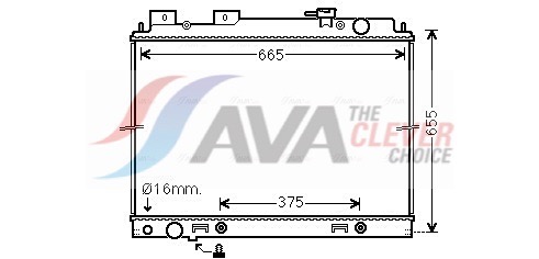 Radiator, engine cooling - DN2430 AVA QUALITY COOLING