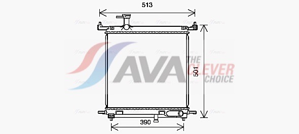 Radiatore, Raffreddamento motore - DN2435 AVA QUALITY COOLING