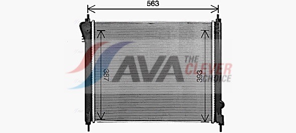 Radiatore, Raffreddamento motore - DN2470 AVA QUALITY COOLING