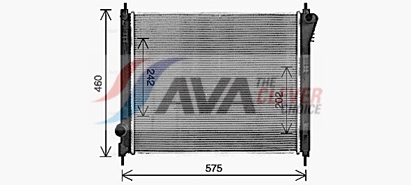 Радиатор, охлаждение двигателя - DN2470 AVA QUALITY COOLING