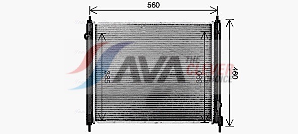 Радиатор, охлаждение двигателя - DN2477 AVA QUALITY COOLING