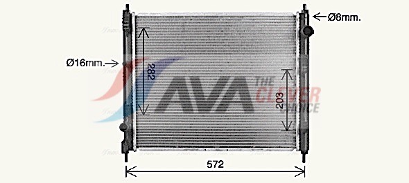 Радиатор, охлаждение двигателя - DN2477 AVA QUALITY COOLING