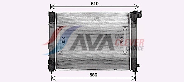 Радиатор, охлаждение двигателя - DN2480 AVA QUALITY COOLING