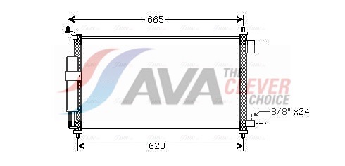 Condenser, air conditioning - DN5251D AVA QUALITY COOLING