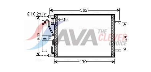 Condenser, air conditioning - DN5252D AVA QUALITY COOLING