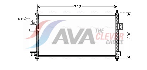 Condenser, air conditioning - DN5263D AVA QUALITY COOLING