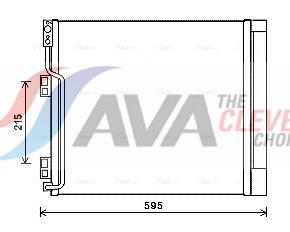 Condenser, air conditioning - DN5355D AVA QUALITY COOLING