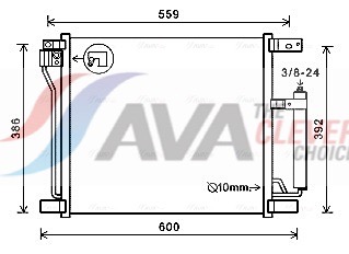 Конденсатор, кондиционер - DN5401D AVA QUALITY COOLING